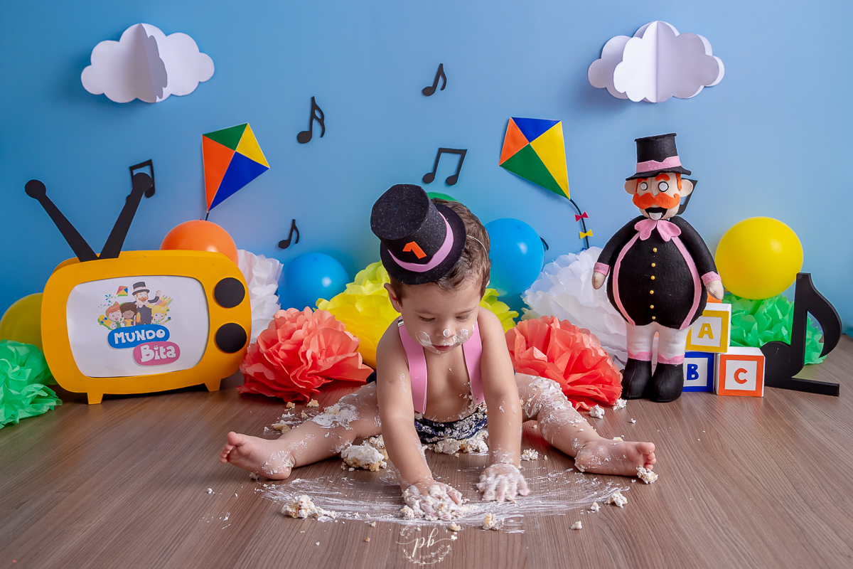 Smash the Cake Mundo Bita | Bita e os Animais | Ensaio Infantil Mundo Bita | Rio de Janeiro - RJ