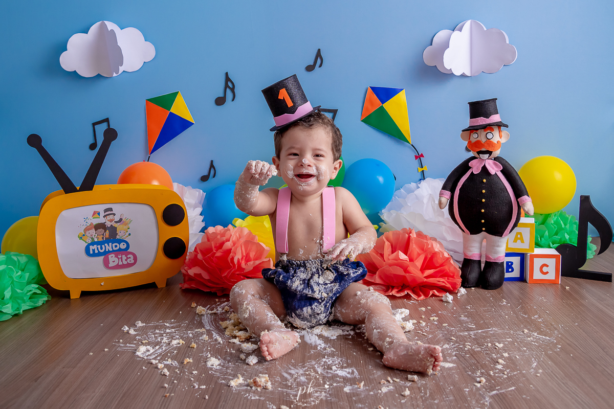 Smash the Cake Mundo Bita | Bita e os Animais | Ensaio Infantil Mundo Bita | Rio de Janeiro - RJ