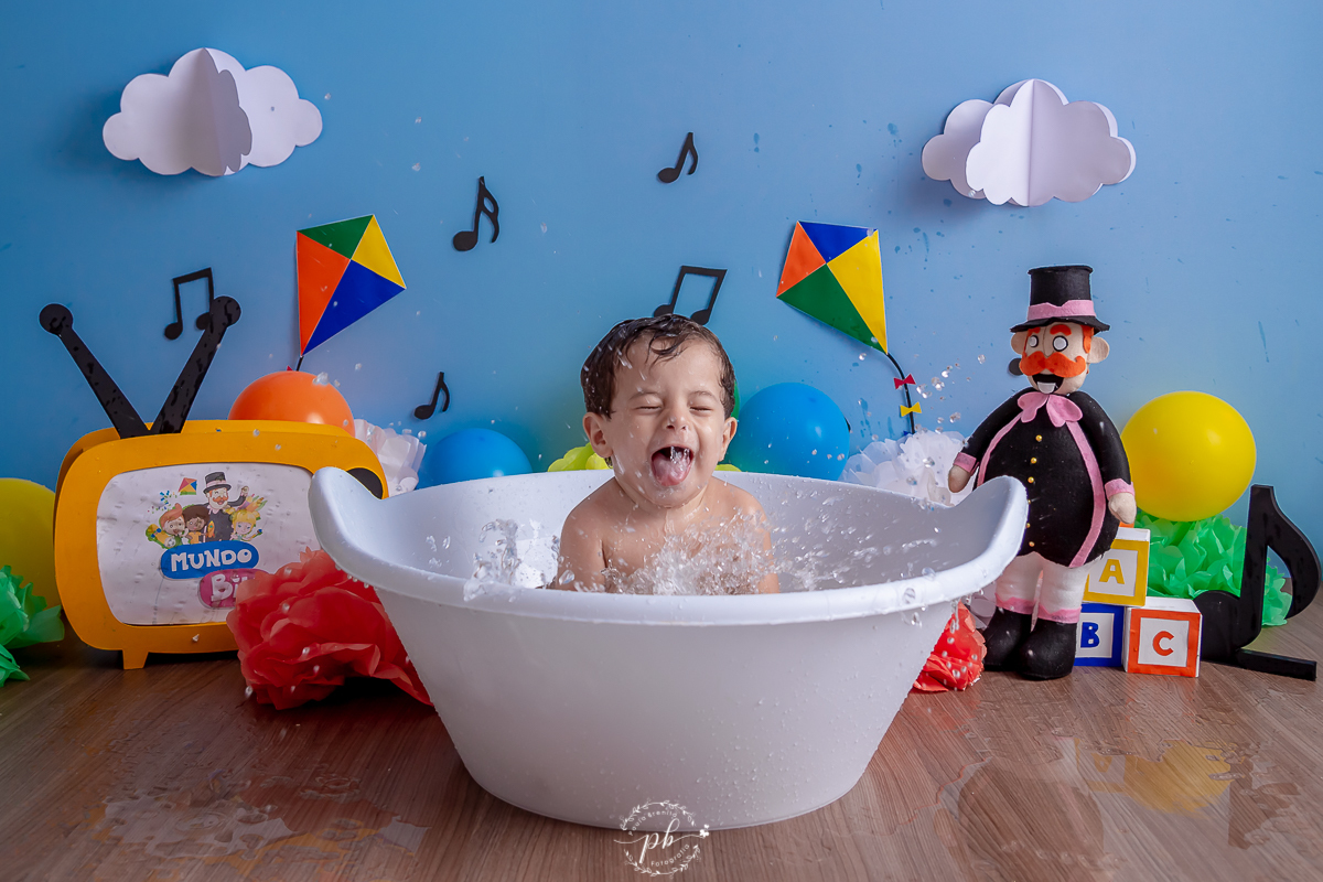 Splash | Smash the Cake Mundo Bita | Bita e os Animais | Ensaio Infantil Mundo Bita | Rio de Janeiro - RJ