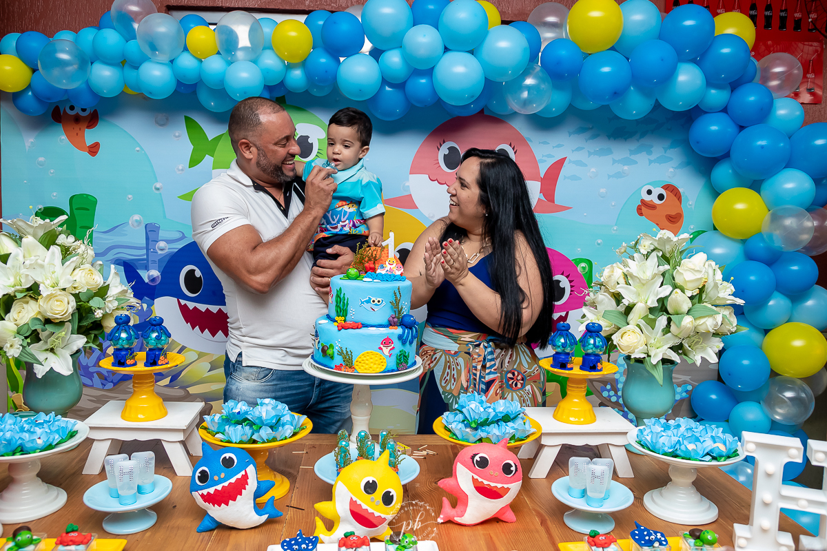 Decoração Baby Shark - Festa Infantil - Festa Baby Shark - Picanha do Delei - Nova Iguaçu - RJ
