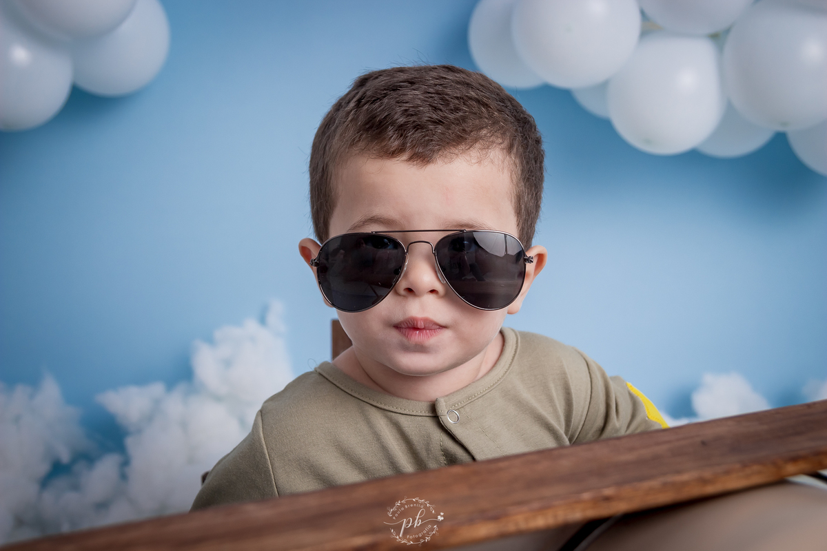 Mini Ensaio - Aviador - Ensaio Aviador - Ensaio Infantil - Menino