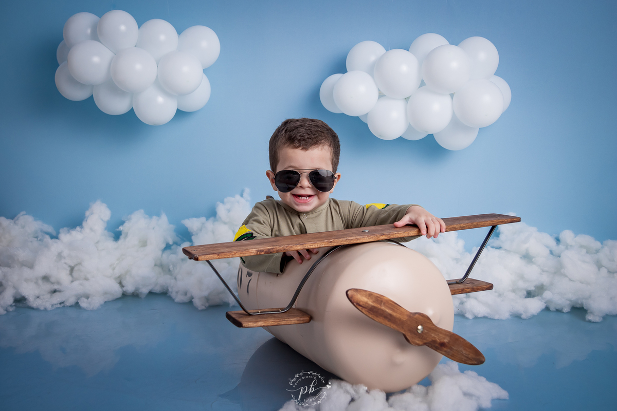 Mini Ensaio - Aviador - Ensaio Aviador - Ensaio Infantil - Menino