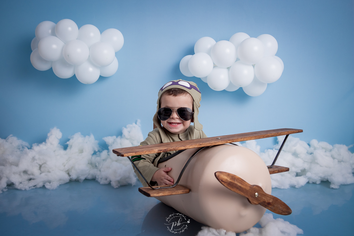 Mini Ensaio - Aviador - Ensaio Aviador - Ensaio Infantil - Menino