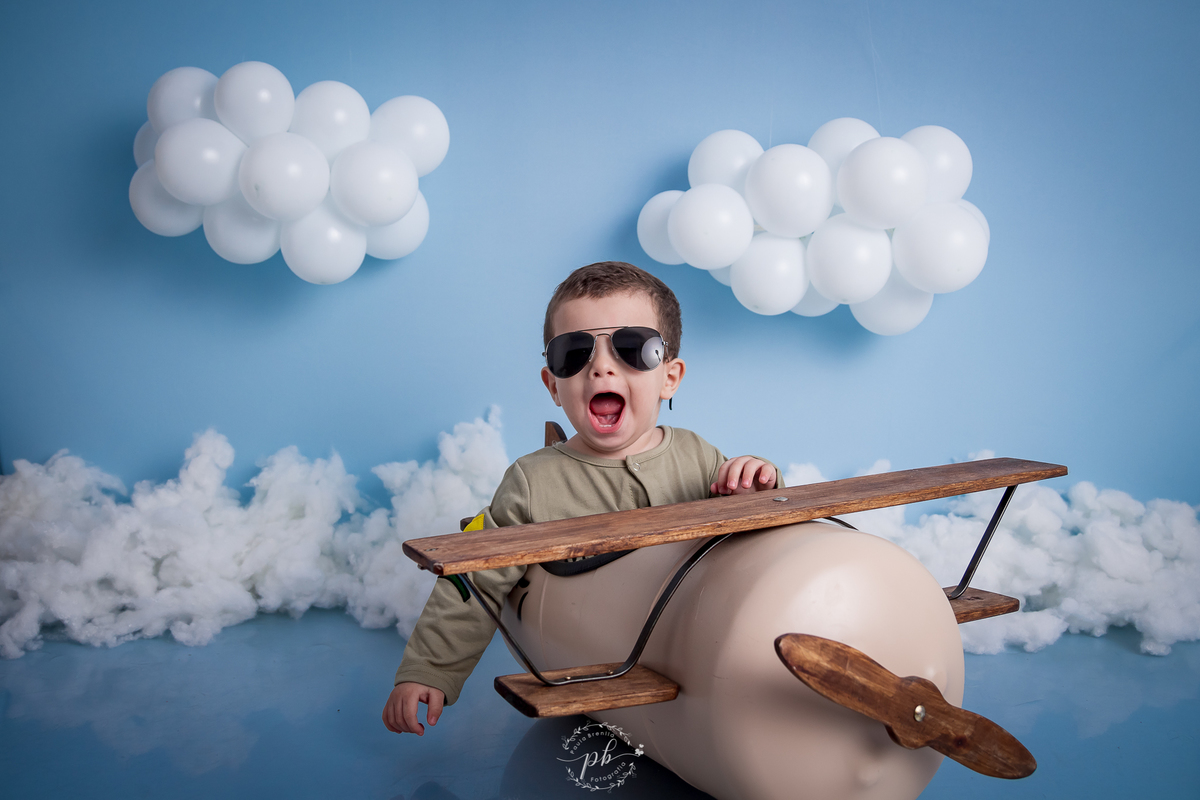 Mini Ensaio - Aviador - Ensaio Aviador - Ensaio Infantil - Menino