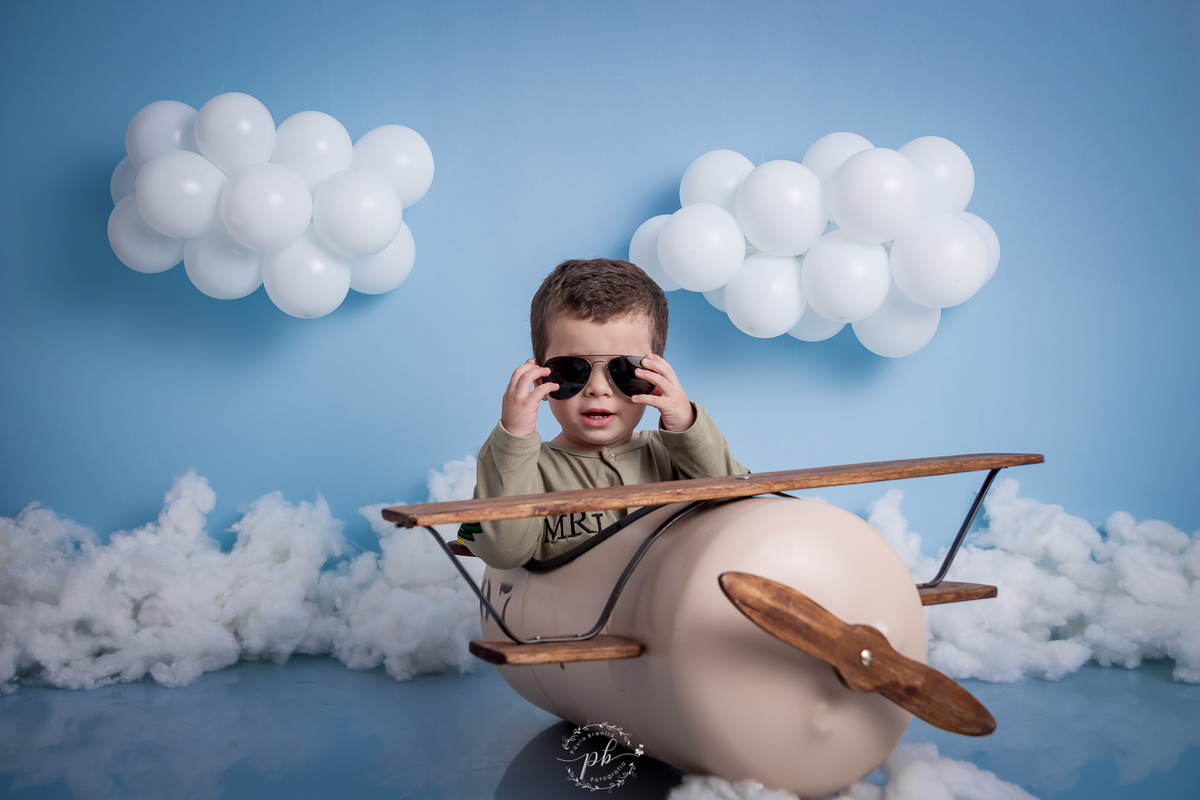 Mini Ensaio - Aviador - Ensaio Aviador - Ensaio Infantil - Menino
