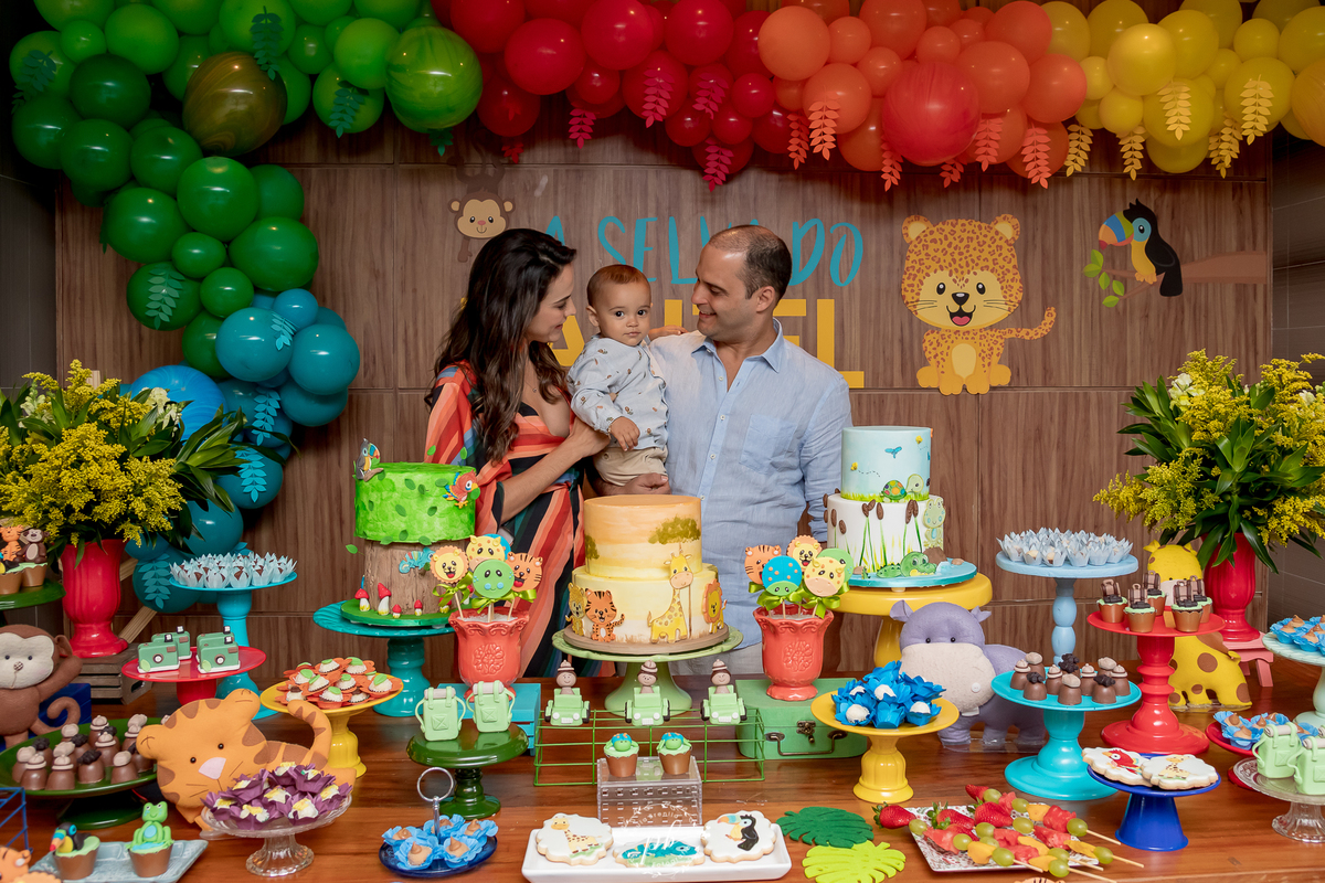 Decoração Tema Selva - Festa Infantil -  Safari - Laranjeiras - RJ - Foto de Familia - Festa Selva