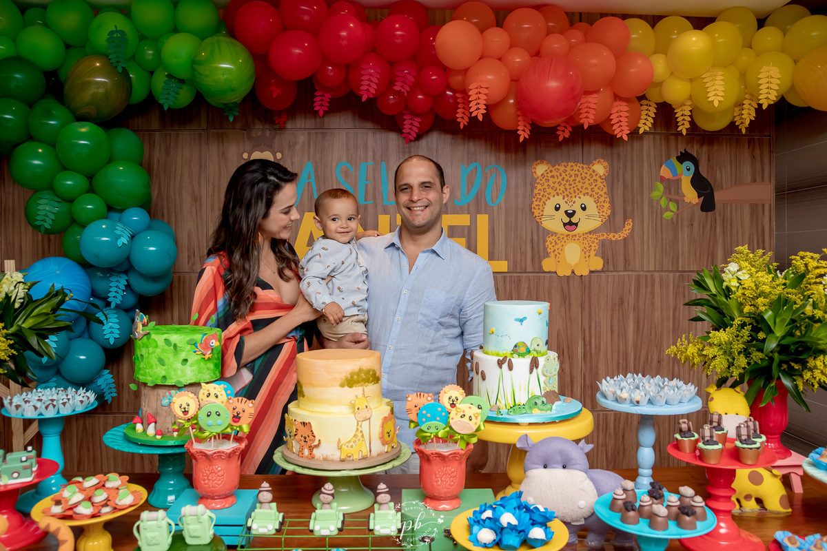 Decoração Tema Selva - Festa Infantil -  Safari - Laranjeiras - RJ - Foto de Familia - Festa Selva