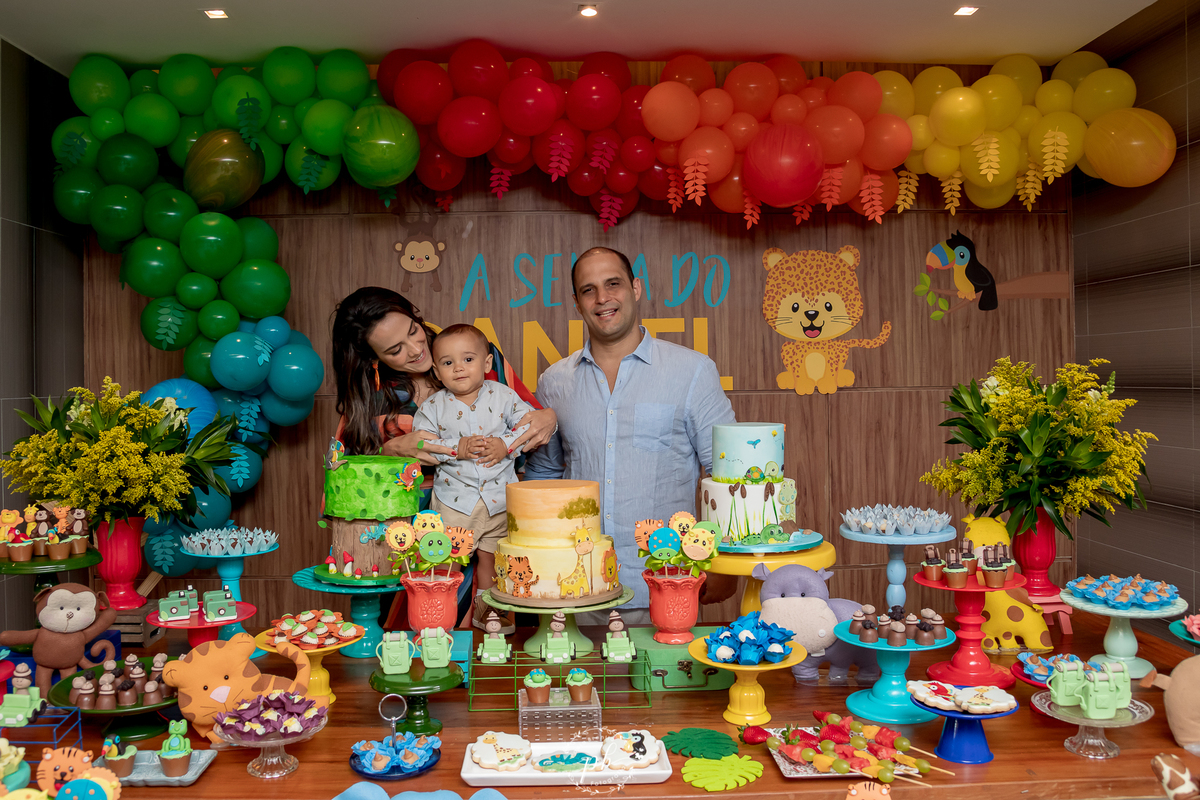 Decoração Tema Selva - Festa Infantil -  Safari - Laranjeiras - RJ - Foto de Familia - Festa Selva