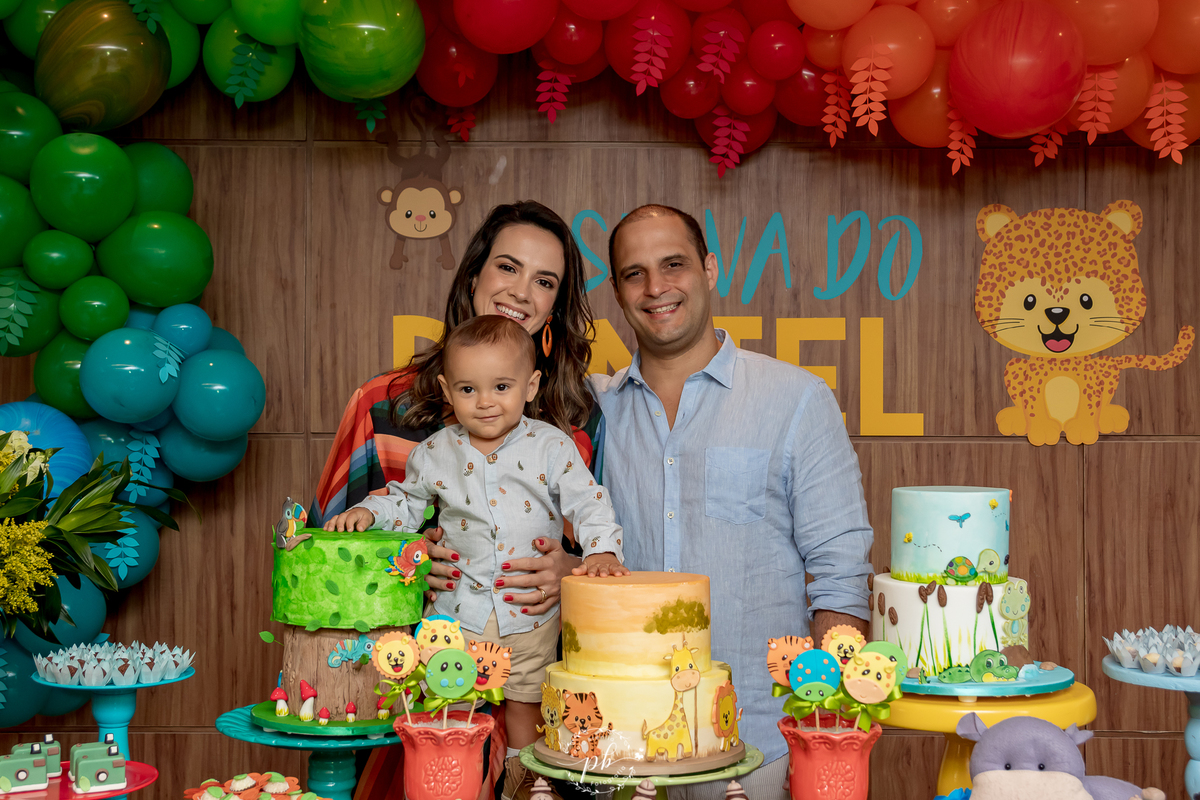 Decoração Tema Selva - Festa Infantil -  Safari - Laranjeiras - RJ - Foto de Familia - Festa Selva
