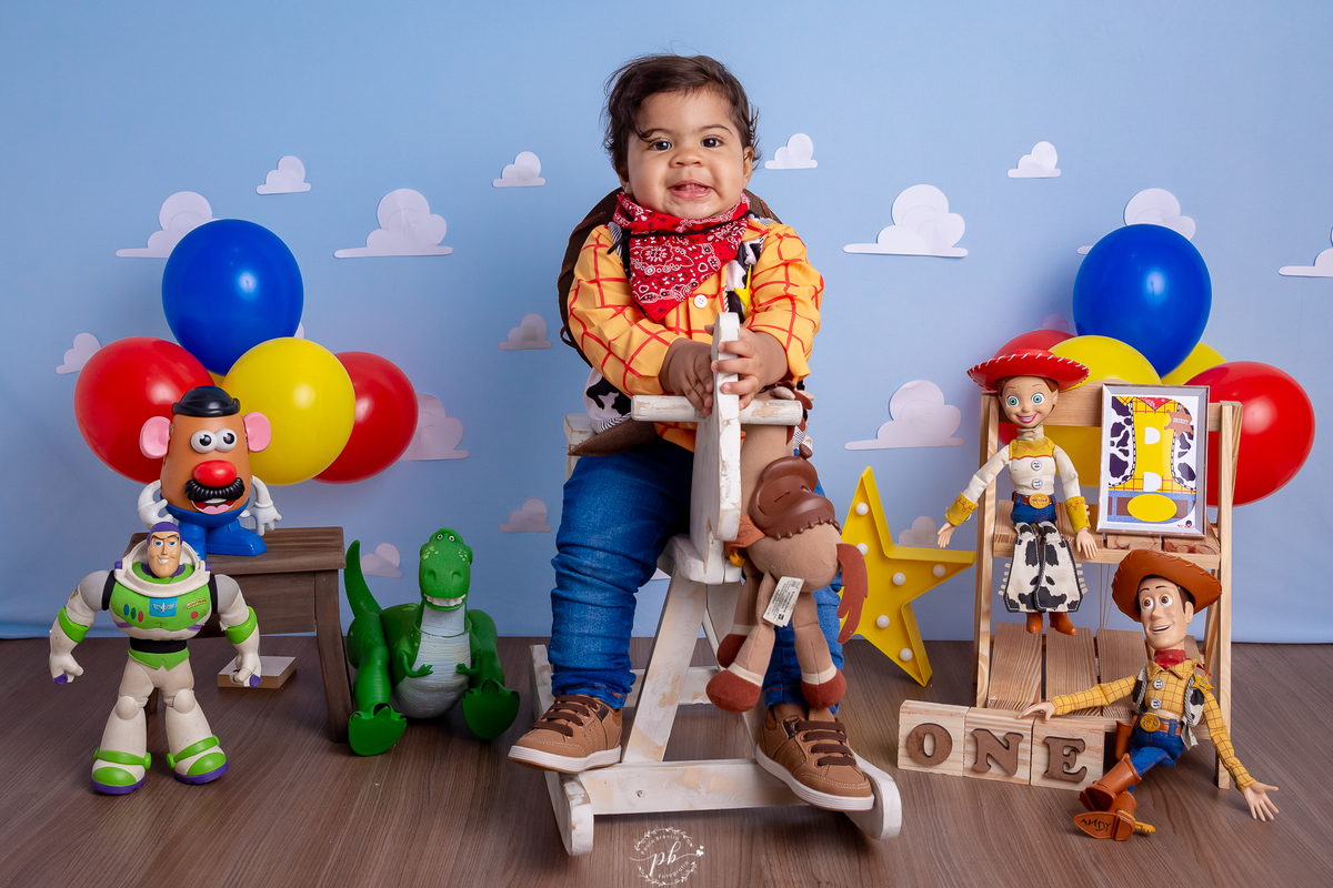 Pré-Festa - Toy Story - Wood - Disney - um aninho - fotografia infantil - ensaio - Rio de Janeiro