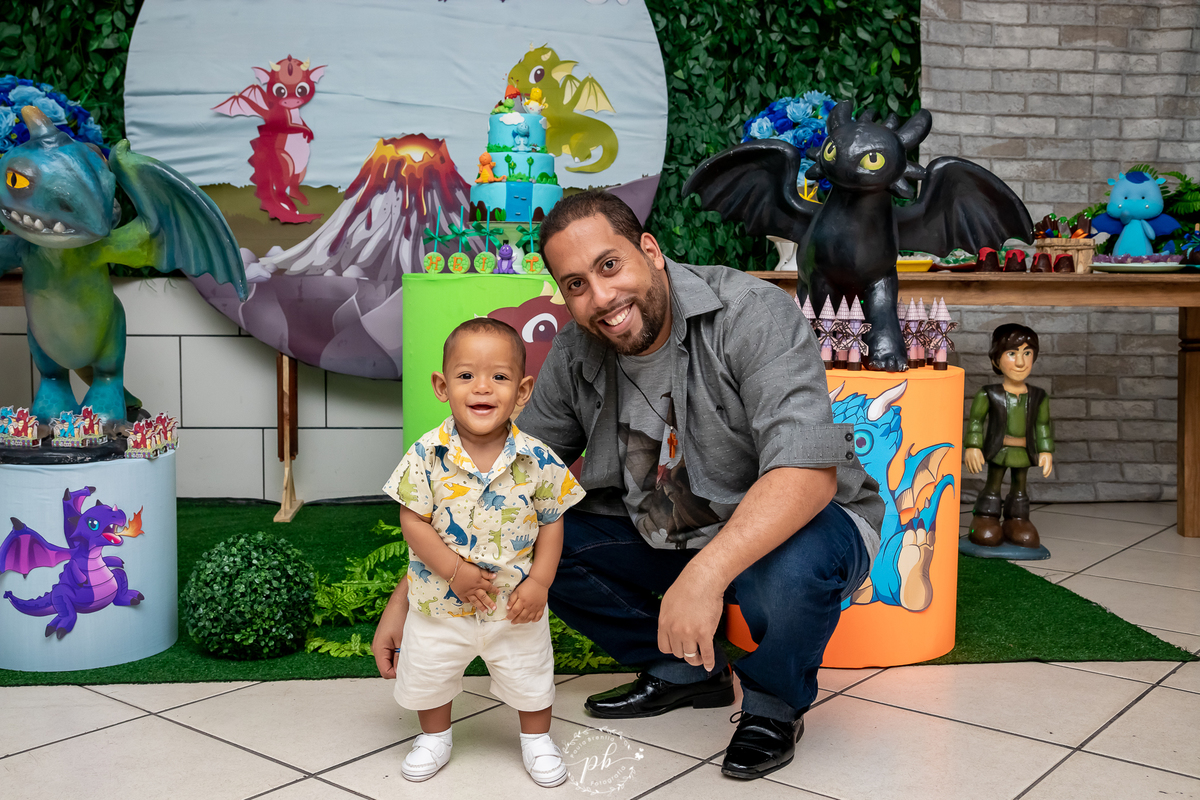 Festa Dragãozinho Baby - Como Treinar o Seu Dragão - Banguela - Festa Infantil - Festa Menino - Um Aninho - Pavuna - Rio de Janeiro - RJ