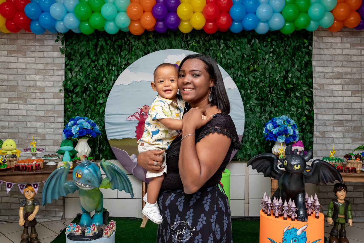 Festa Dragãozinho Baby - Como Treinar o Seu Dragão - Banguela - Festa Infantil - Festa Menino - Um Aninho - Pavuna - Rio de Janeiro - RJ