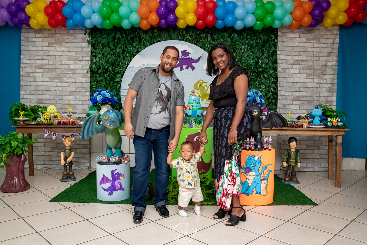 Festa Dragãozinho Baby - Como Treinar o Seu Dragão - Banguela - Festa Infantil - Festa Menino - Um Aninho - Pavuna - Rio de Janeiro - RJ
