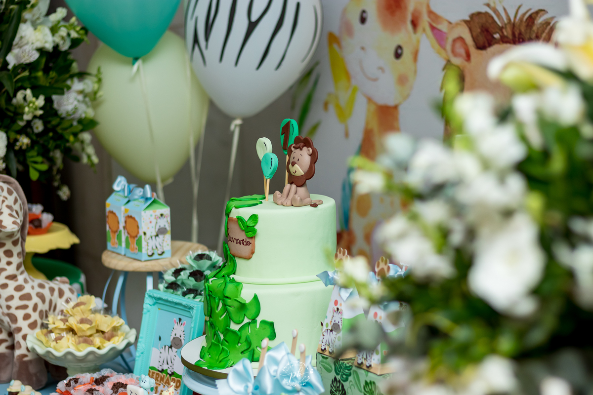 Decoração Tema Selva - Festa Infantil -  Safari - Lagoa - RJ - Foto de Familia - Festa Selva