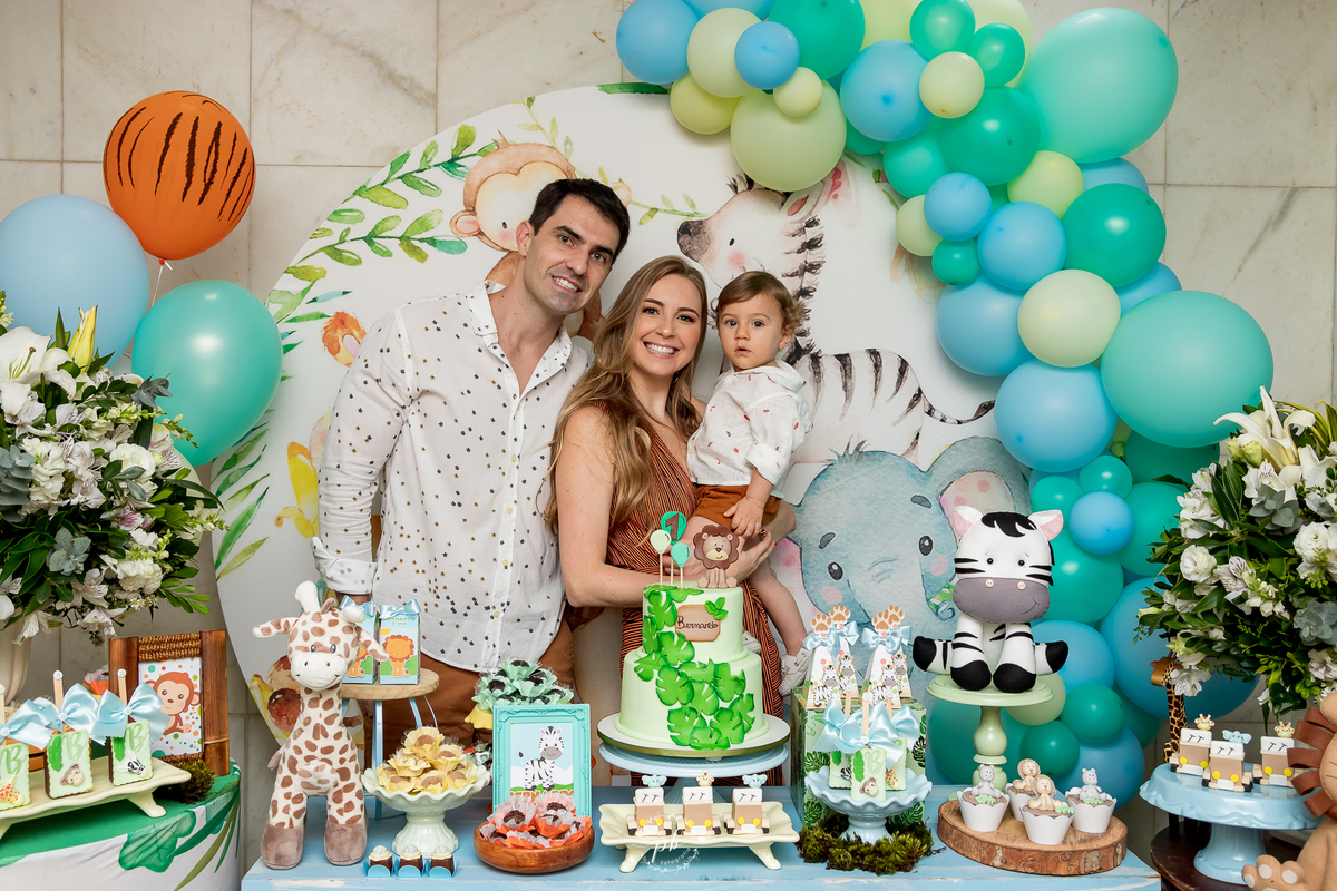 Decoração Tema Selva - Festa Infantil -  Safari - Lagoa - RJ - Foto de Familia - Festa Selva