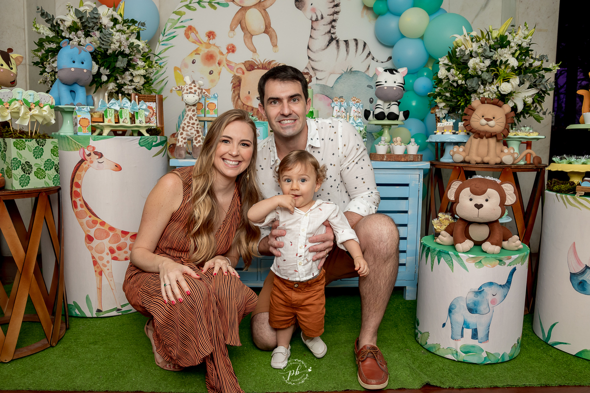 Decoração Tema Selva - Festa Infantil -  Safari - Lagoa - RJ - Foto de Familia - Festa Selva