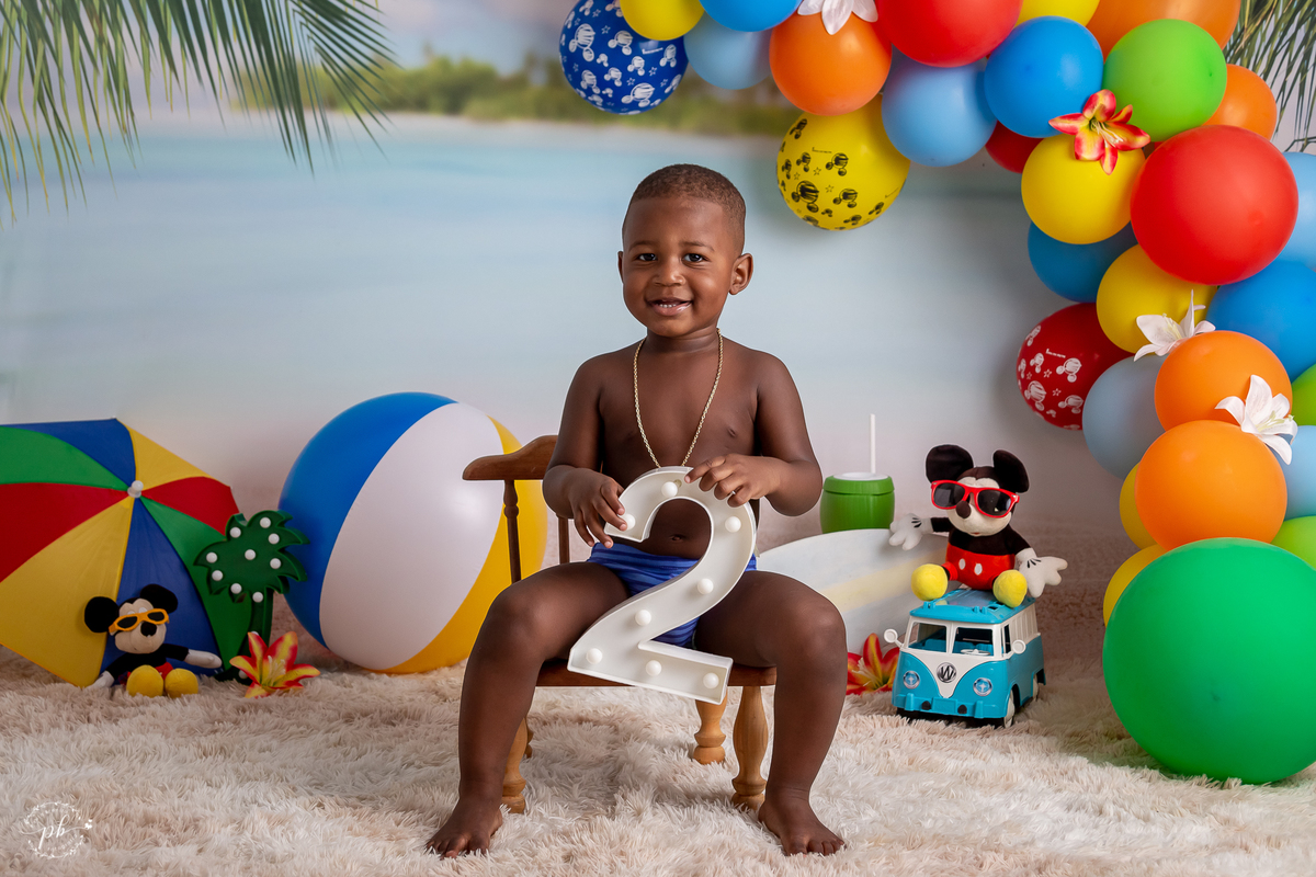 Pré-Festa - Mickey - Praia - Pool Party - Ensaio Infantil