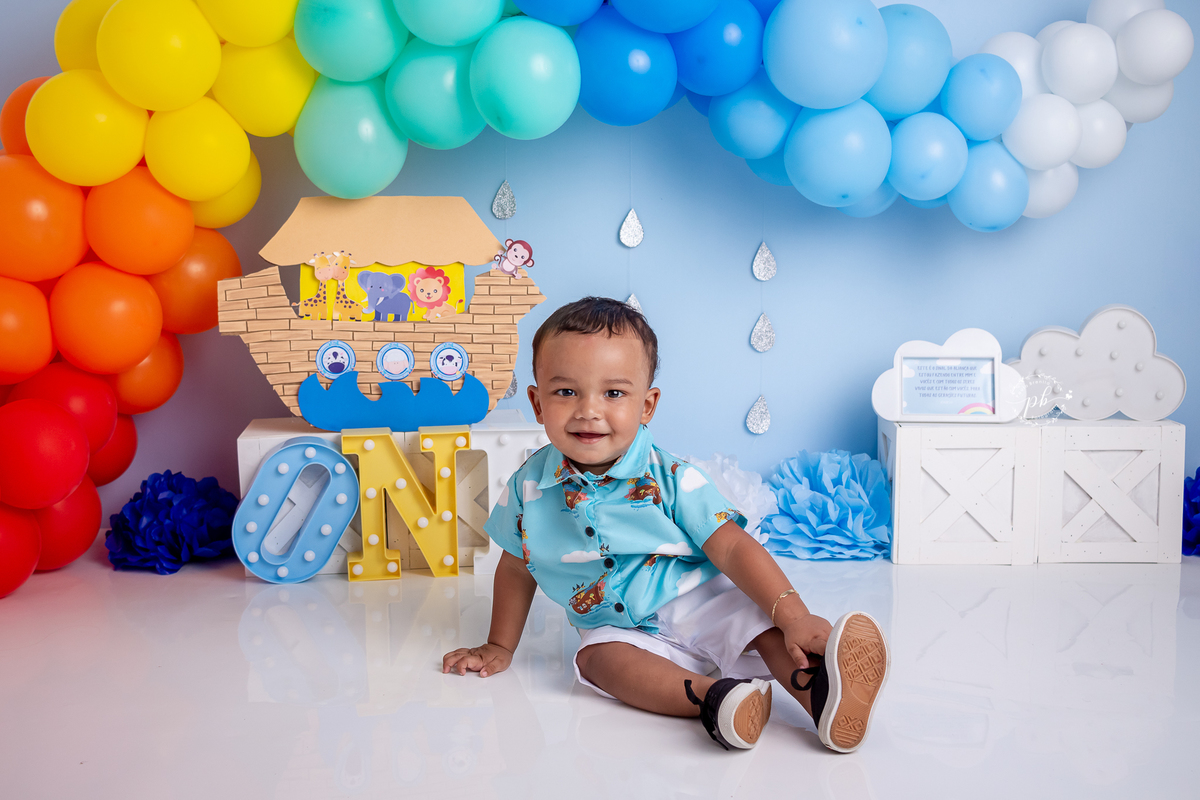 Arca de Noé - smash the cake - pré festa - ensaio infantil - Rio de Janeiro - RJ