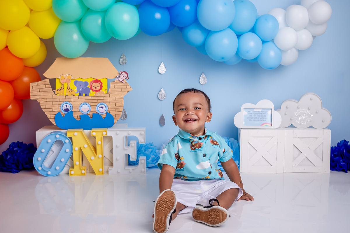 Arca de Noé - smash the cake - pré festa - ensaio infantil - Rio de Janeiro - RJ