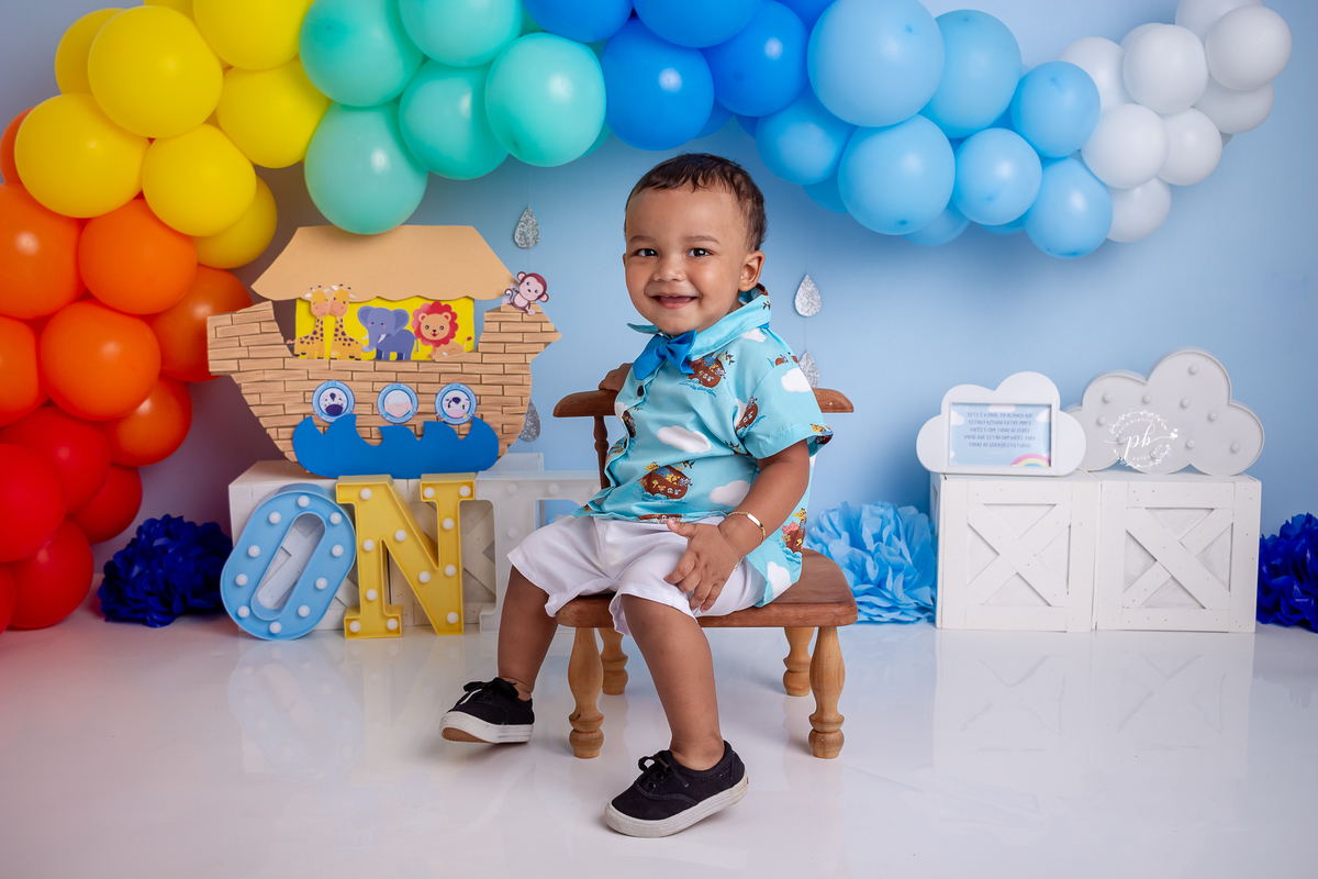 Arca de Noé - smash the cake - pré festa - ensaio infantil - Rio de Janeiro - RJ