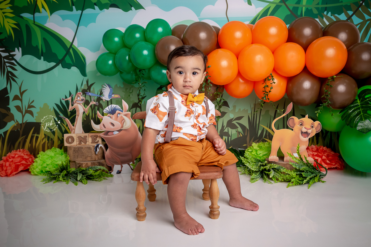 O Rei Leão - Simba - Disney - smash the cake - pré festa - ensaio infantil - Rio de Janeiro - RJ