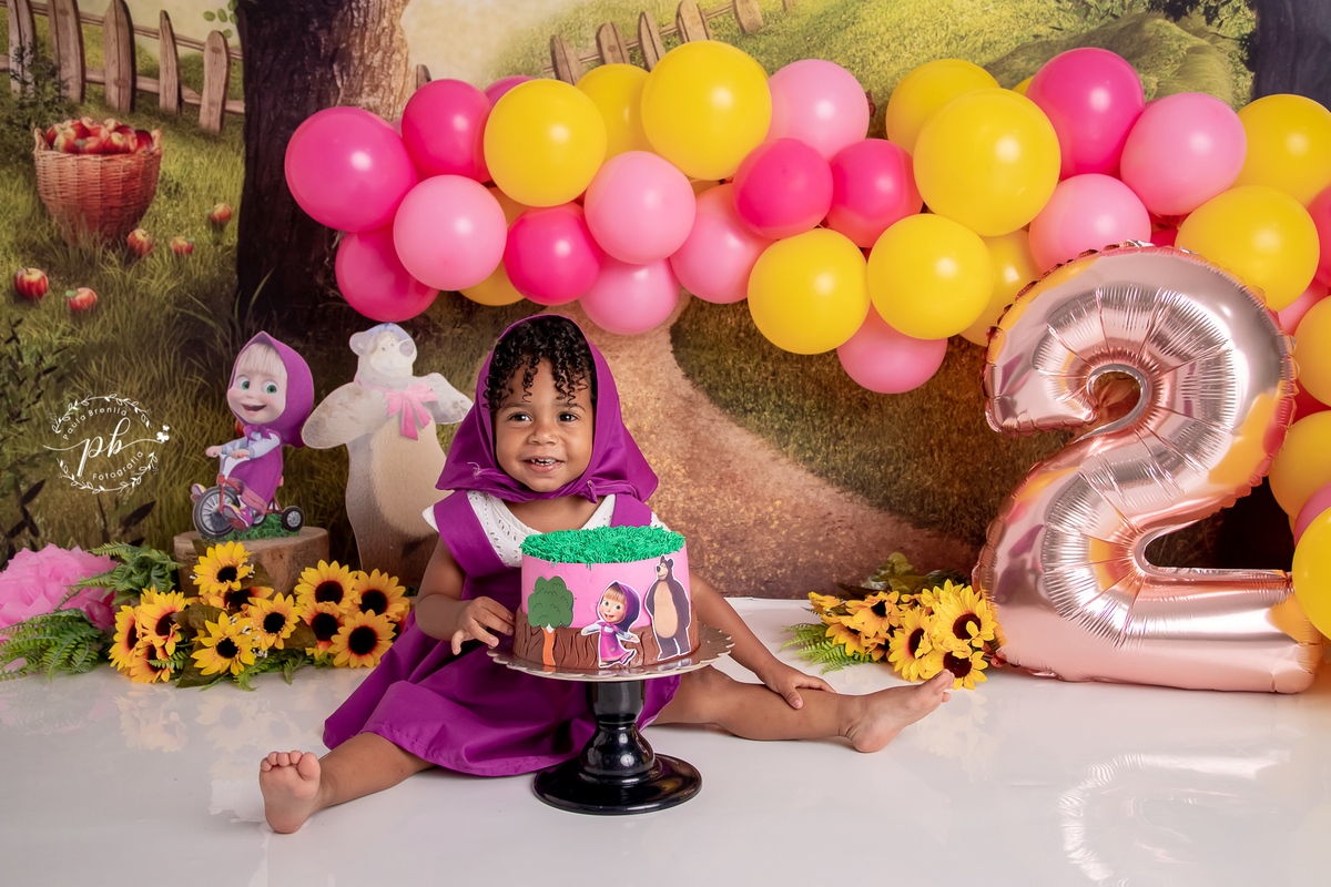 Ensaio Infantil Masha e o Urso - Masha e o Urso - Smash The Cake - Rio de Janeiro - RJ - Marsha - Marcha