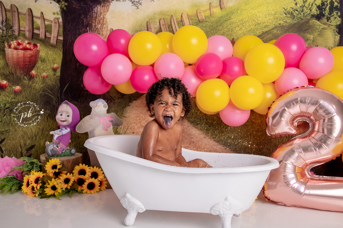 Ensaio Infantil Masha e o Urso - Masha e o Urso - Smash The Cake - Rio de Janeiro - RJ - Marsha - Marcha