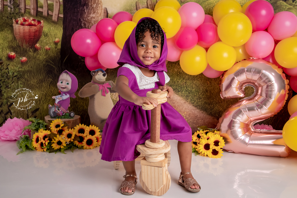 Ensaio Infantil Masha e o Urso - Masha e o Urso - Smash The Cake - Rio de Janeiro - RJ - Marsha - Marcha