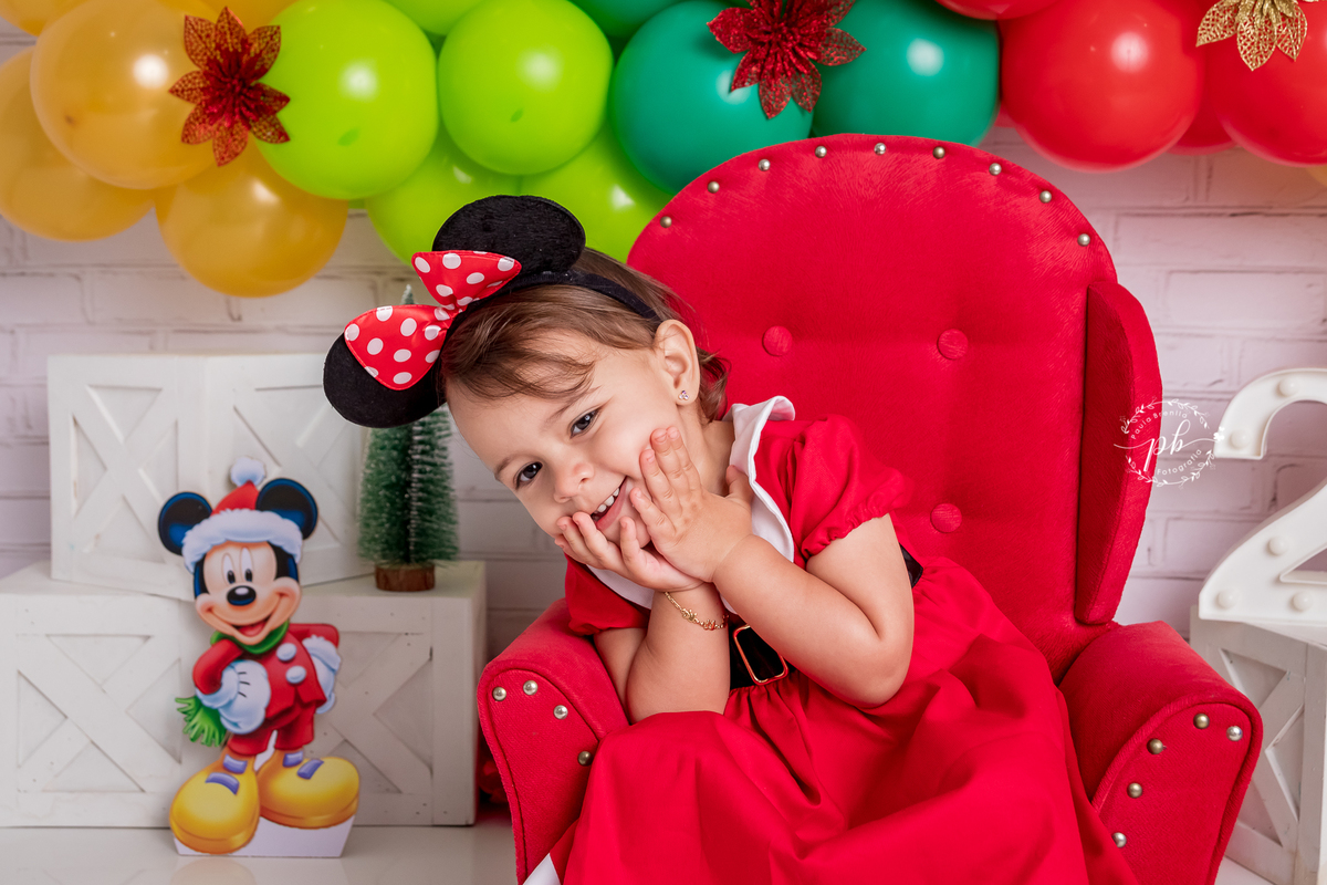 Ensaio Infantil - Minnie - Natal da Minnie - Disney - Rio de Janeiro - RJ