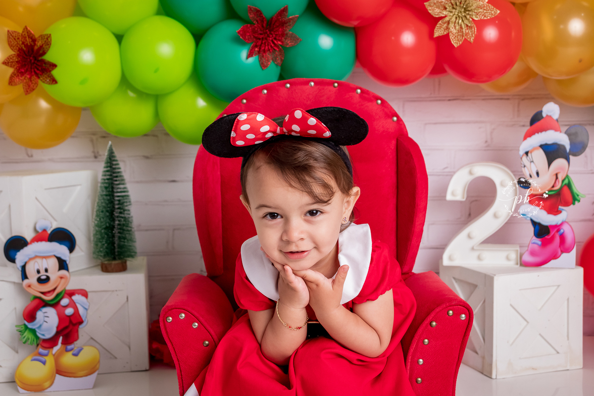 Ensaio Infantil - Minnie - Natal da Minnie - Disney - Rio de Janeiro - RJ