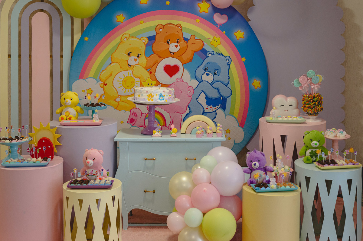 Decoração de festa infantil dos ursinhos carinhosos