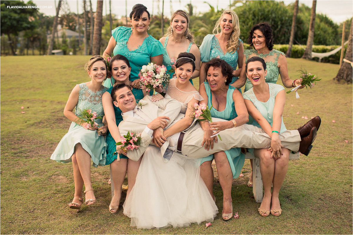 Fotos dos padrinhos casamento na praia