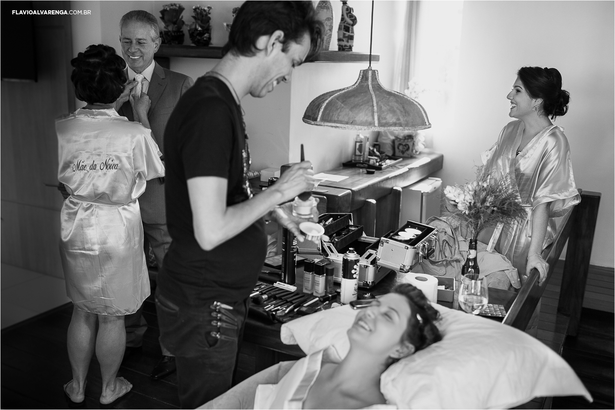 Familia da noiva no making of