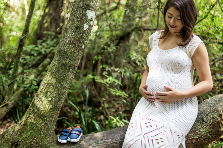 Ensaio Gestante realizado no Bosque do Alemão em Curitiba