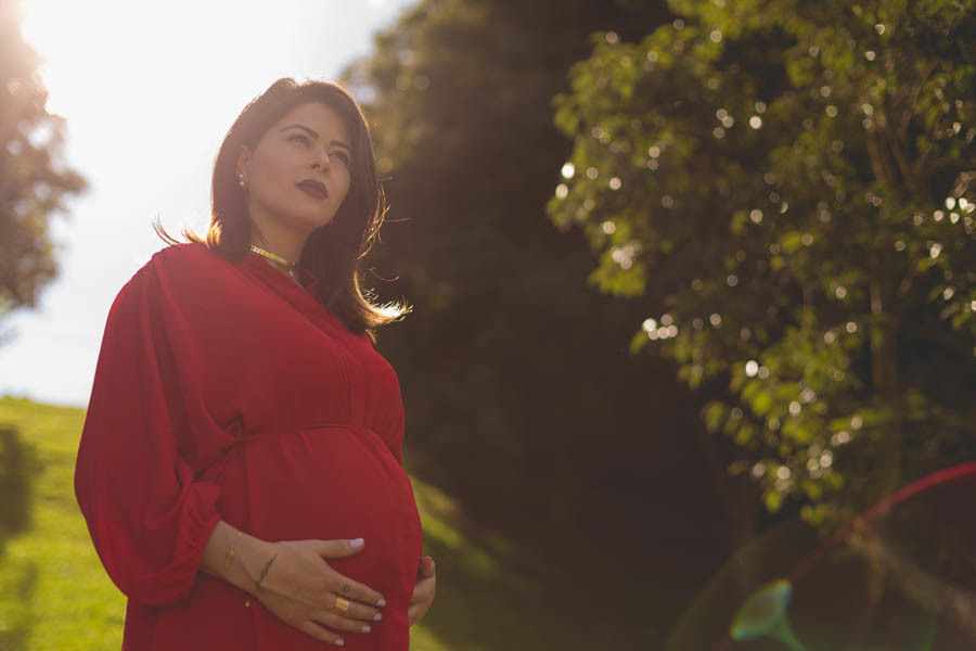 Ensaio Gestante realizado no Bosque do Alemão em Curitiba