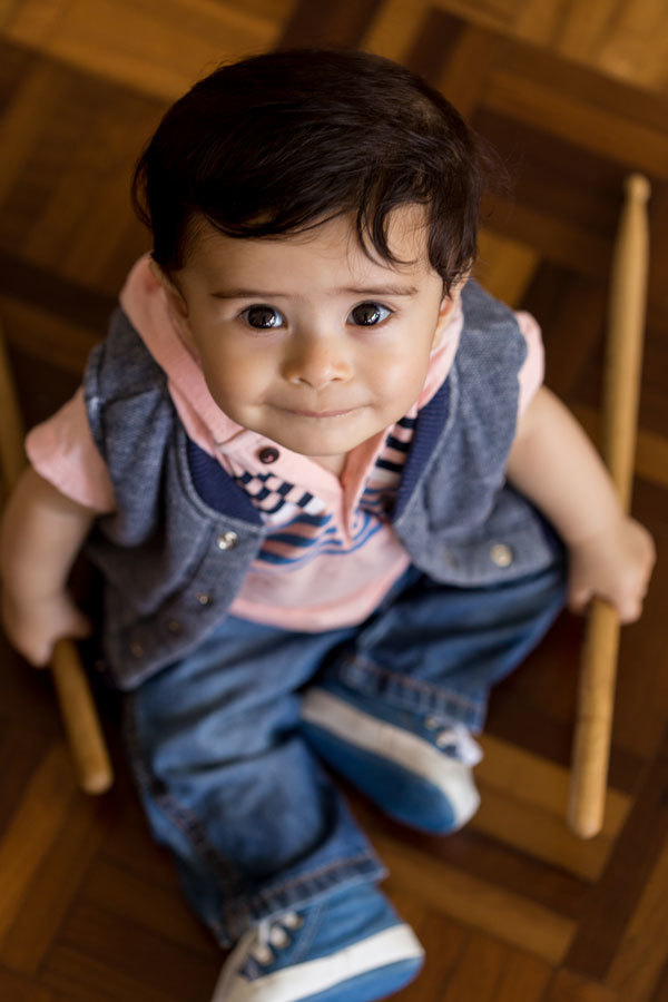 Ensaio acompanhamento infantil - Murilo 8 meses, realizado em Curitiba no bairro jardim Social