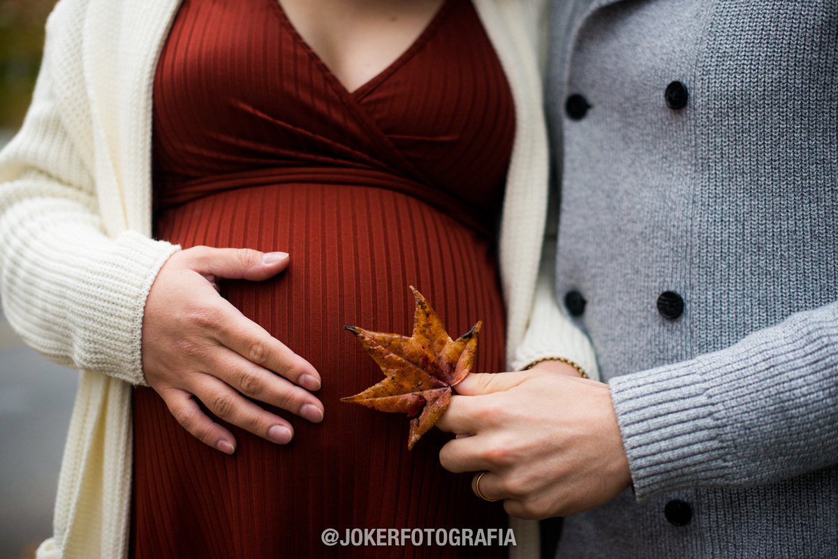 ensaio de gestante no outono em curitiba