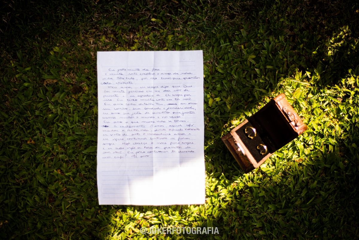 votos de casamento da noiva e caixinha das alianças