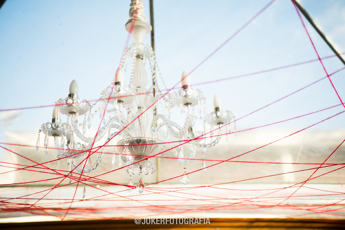 decoração de casamento temático akai ito a lenda do fio vermelho