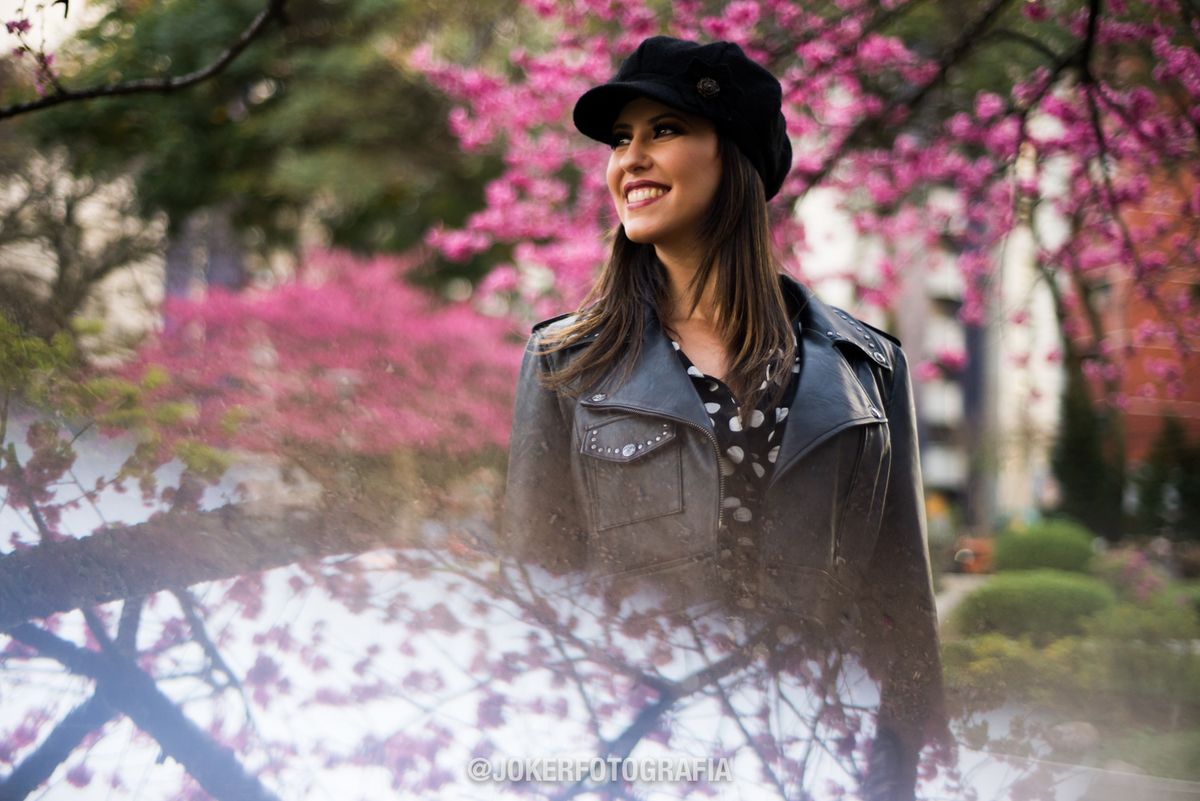 ensaio feminino na florada das cerejeiras
