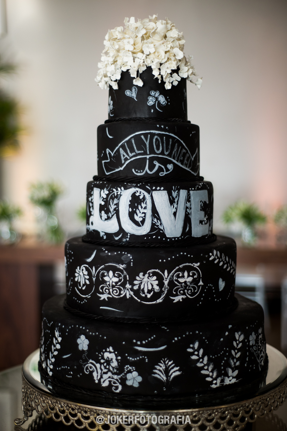 bolo de casamento diferente no estilo quadro negro