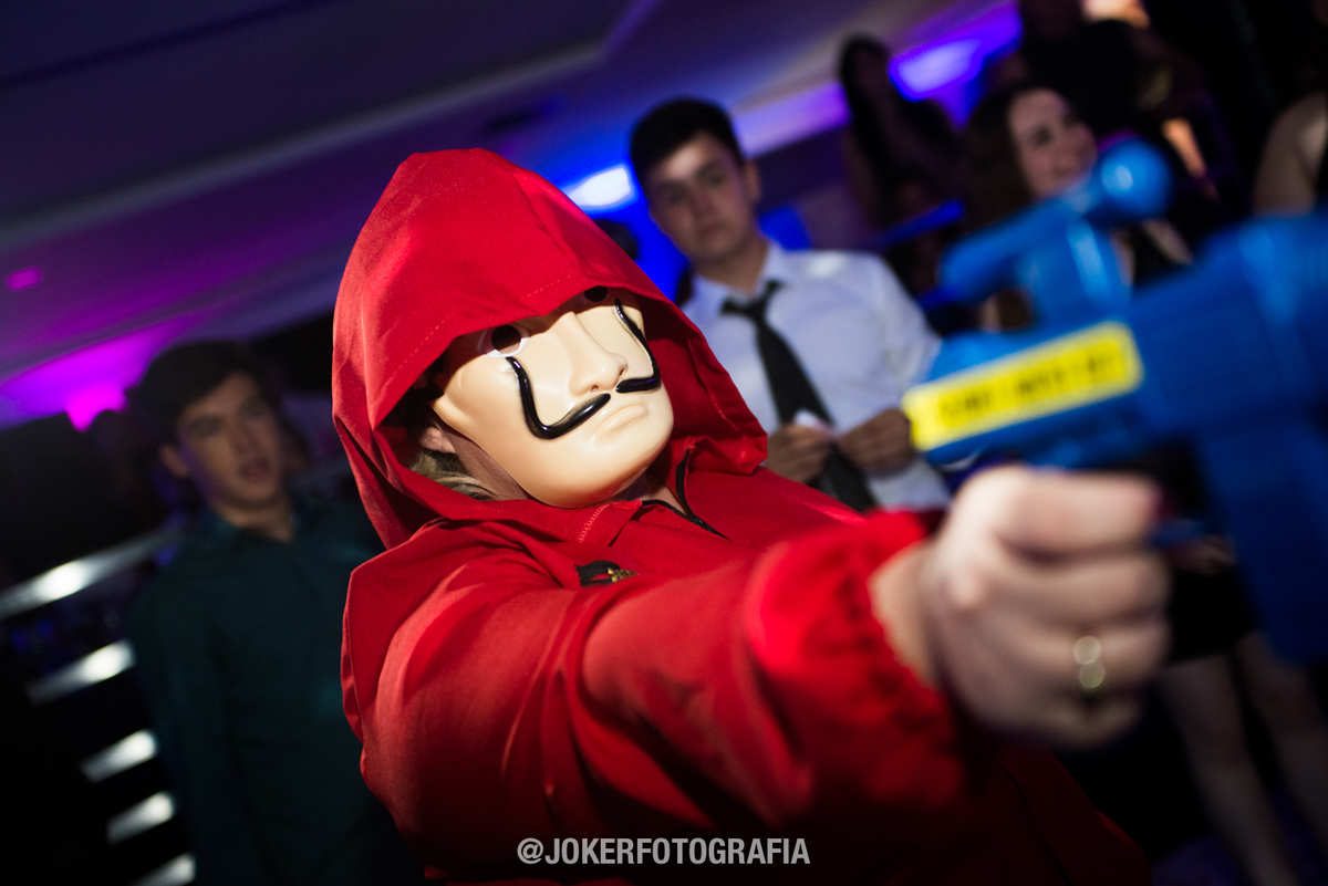 la casa de papel apresentação em festa de 15 anos