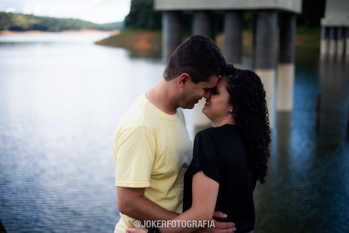 ensaio de casal na represa