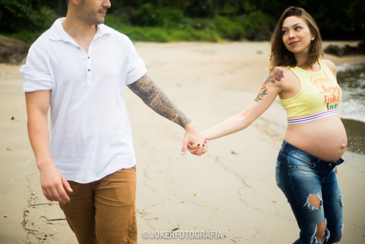 ensaio de gestante casal jovem