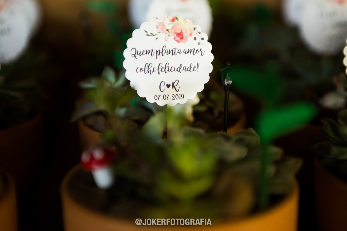 lembrancinha de casamento diy jardim de suculentas