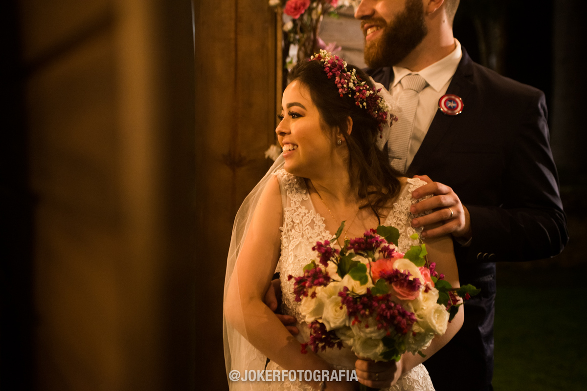 Referências de filmes da Marvel no casamento