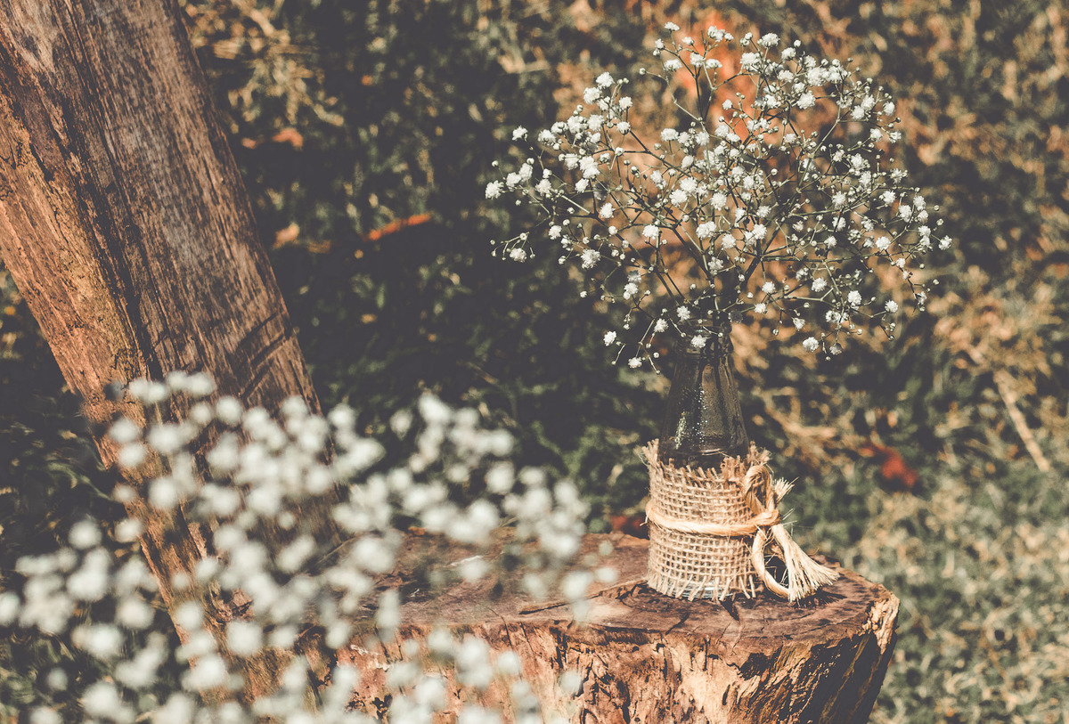 Foto decoração rústica de casamento