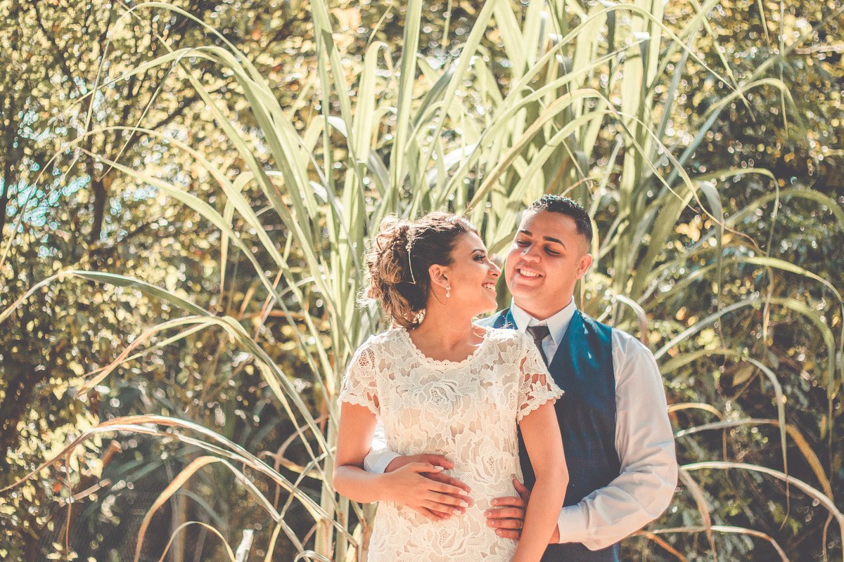 ensaio dos noivos no dia do casamento