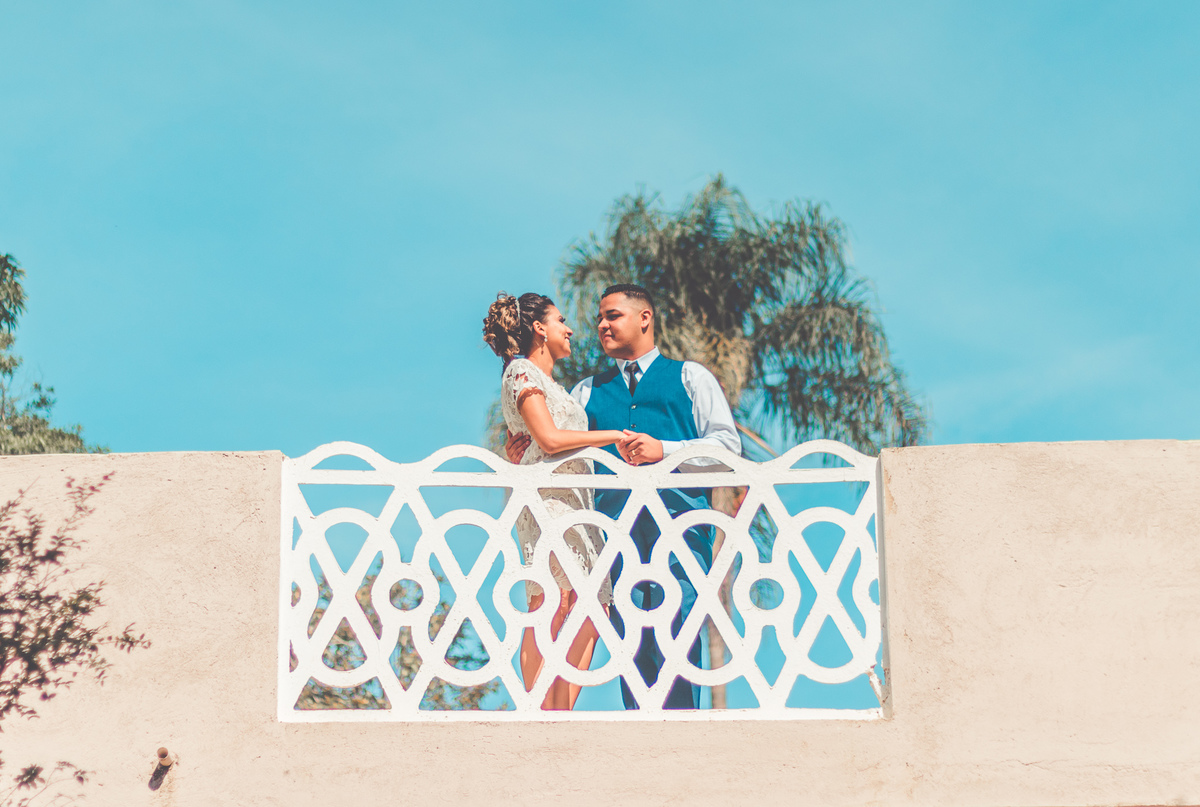 ensaio dos noivos no dia do casamento