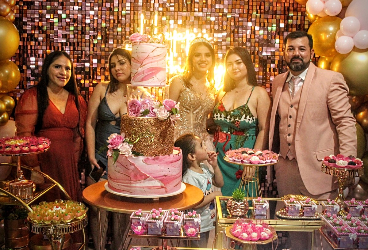 Família linda da debutante 